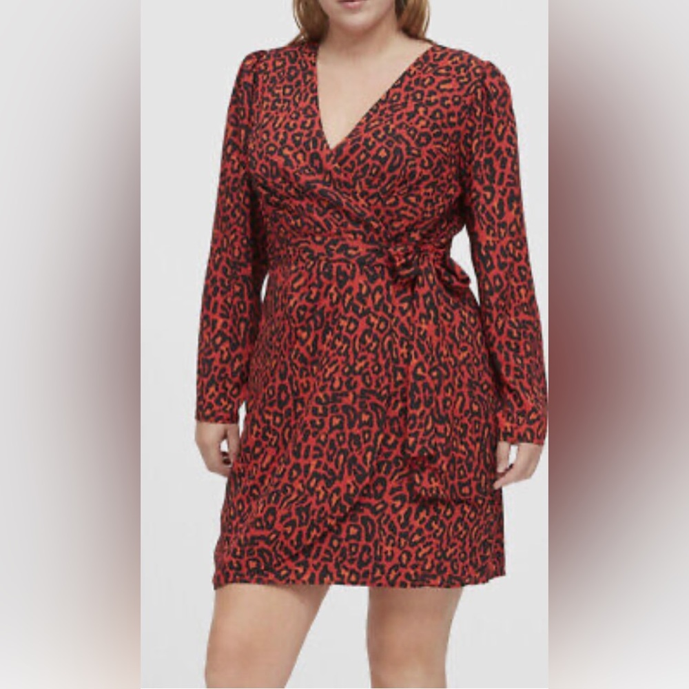 Banana Republic leopard print  wrap dress Size 10 NWOT